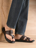Quilted Leather Slides