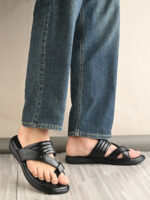 Quilted Leather Slides